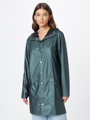 RAINS Демисезонное пальто в Зеленый: спереди