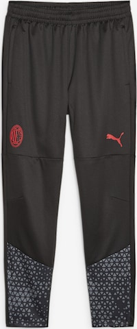PUMA Slim fit Workout Pants 'AC Milan' in Black: front