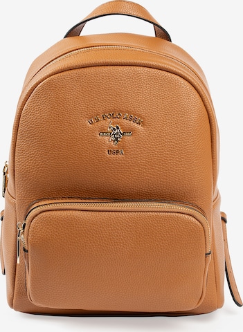 U.S. POLO ASSN. Backpack 'Stanford' in Brown: front