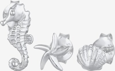 ELLI Ohrringe Muschel, Seepferdchen in silber, Produktansicht