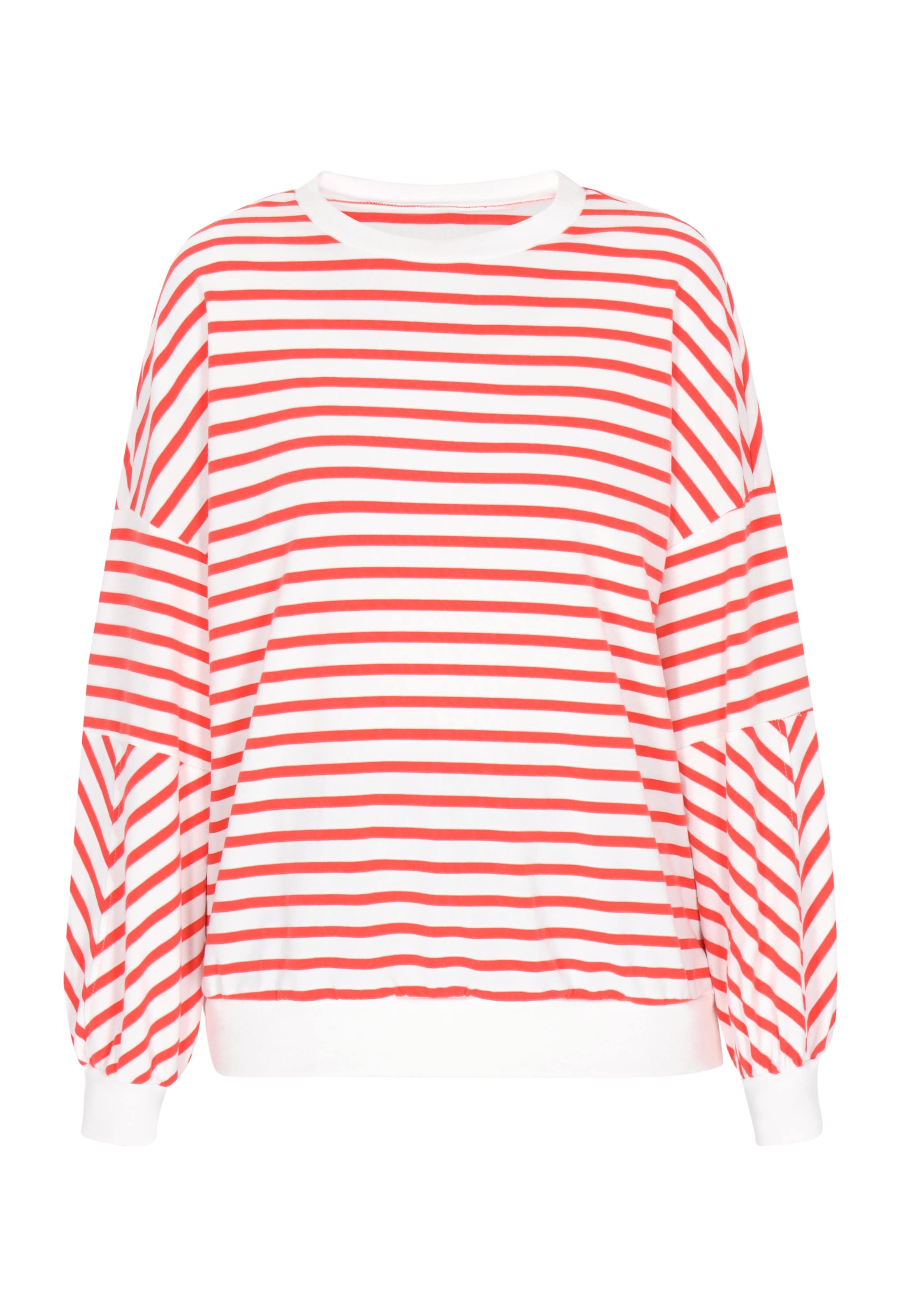 usha BLUE LABEL Sweatshirt in de kleur Rood / Wit, Productweergave