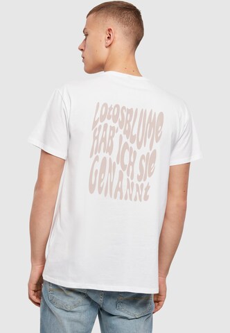 Merchcode Shirt 'Die Flippers - Lotosblume' in White