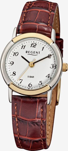 REGENT Analog Watch in Brown: front