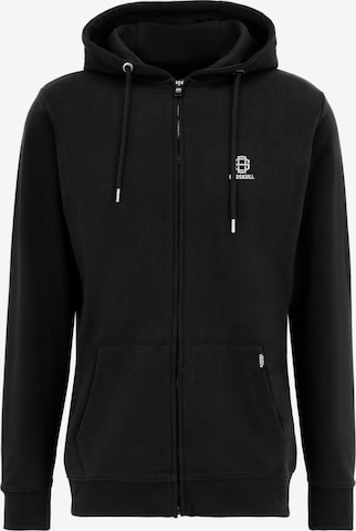 Oldskull Sweatjacke in Schwarz: Vorderseite