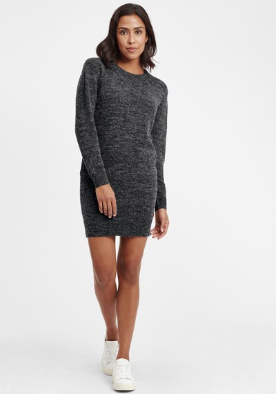 Oxmo Strickkleid Natti in grau, Modelansicht