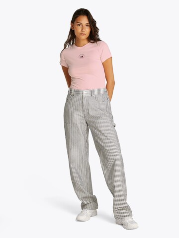Tommy Jeans Μπλουζάκι 'ESSENTIAL' σε ροζ