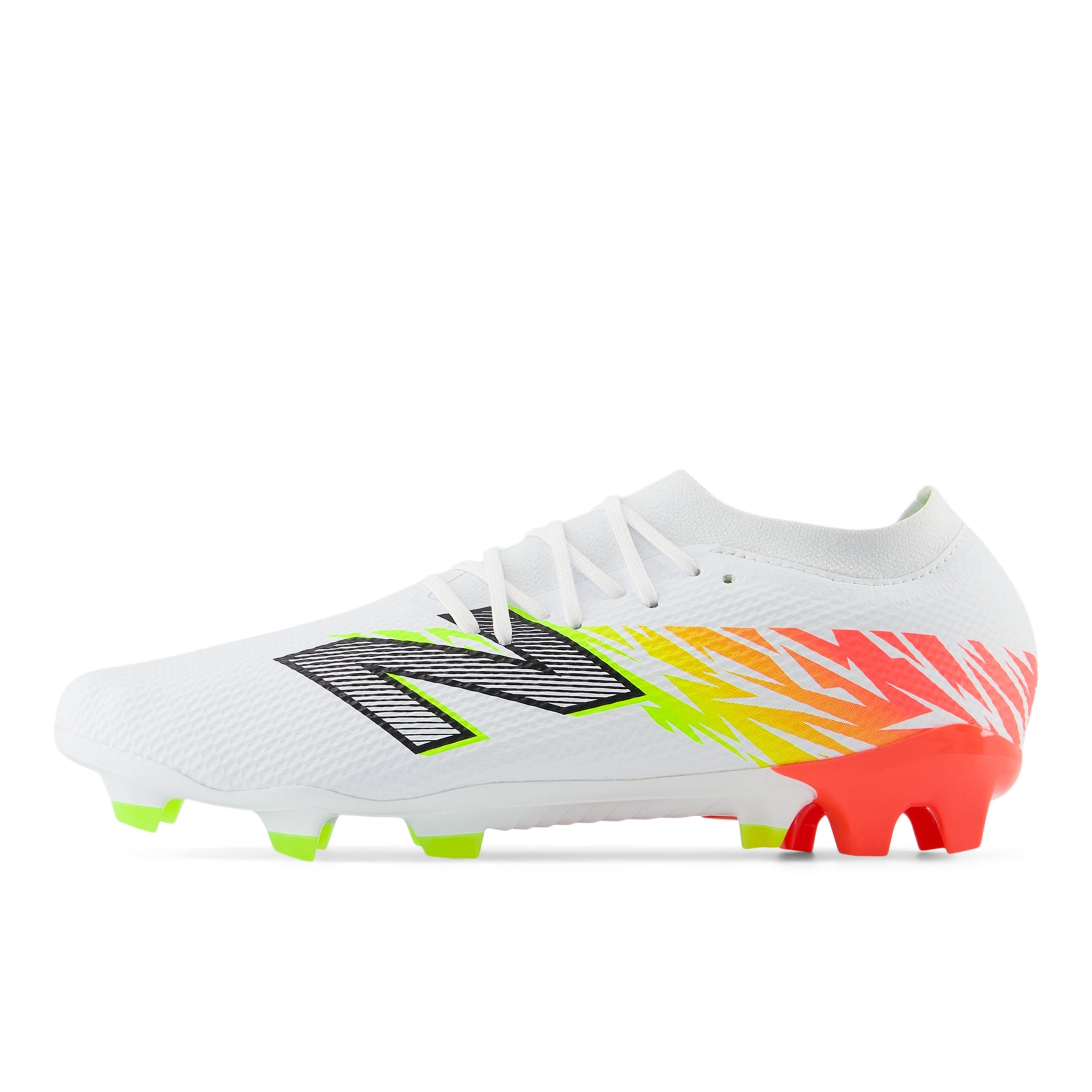 new balance Chaussure de foot 'Furon Team V8' en jaune fluo / rouge vif / noir / blanc, Vue avec produit