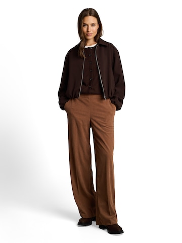 TOM TAILOR Wide leg Pantalon 'Lea' in Beige