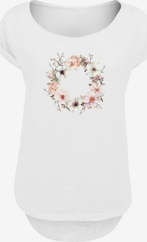 F4NT4STIC Shirt 'Rosa Blumenkranz' in Wit: voorkant
