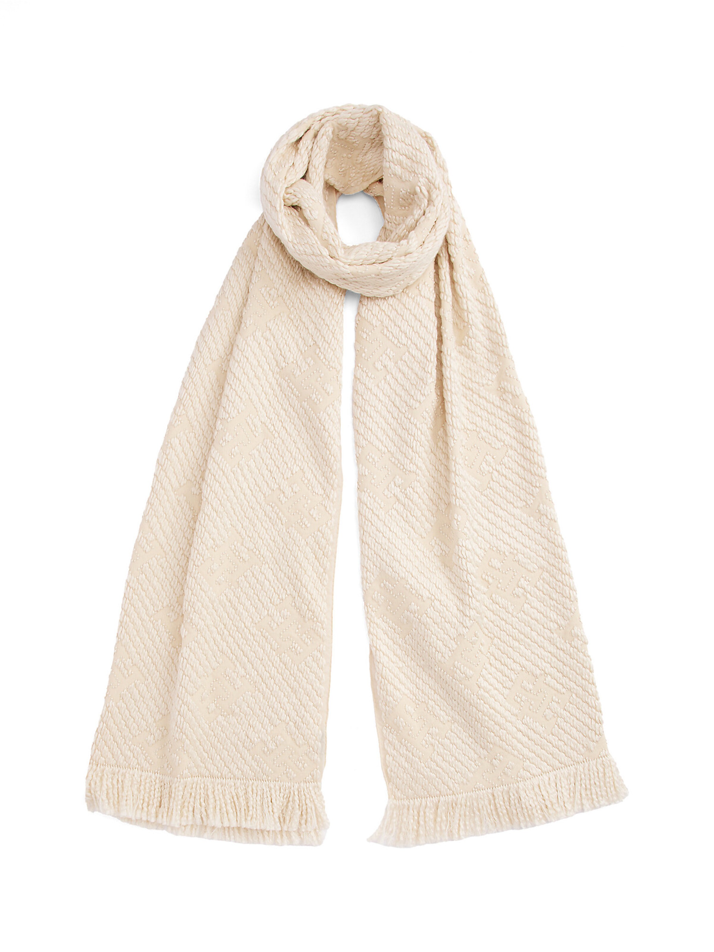 TOMMY HILFIGER Scarf in White: front