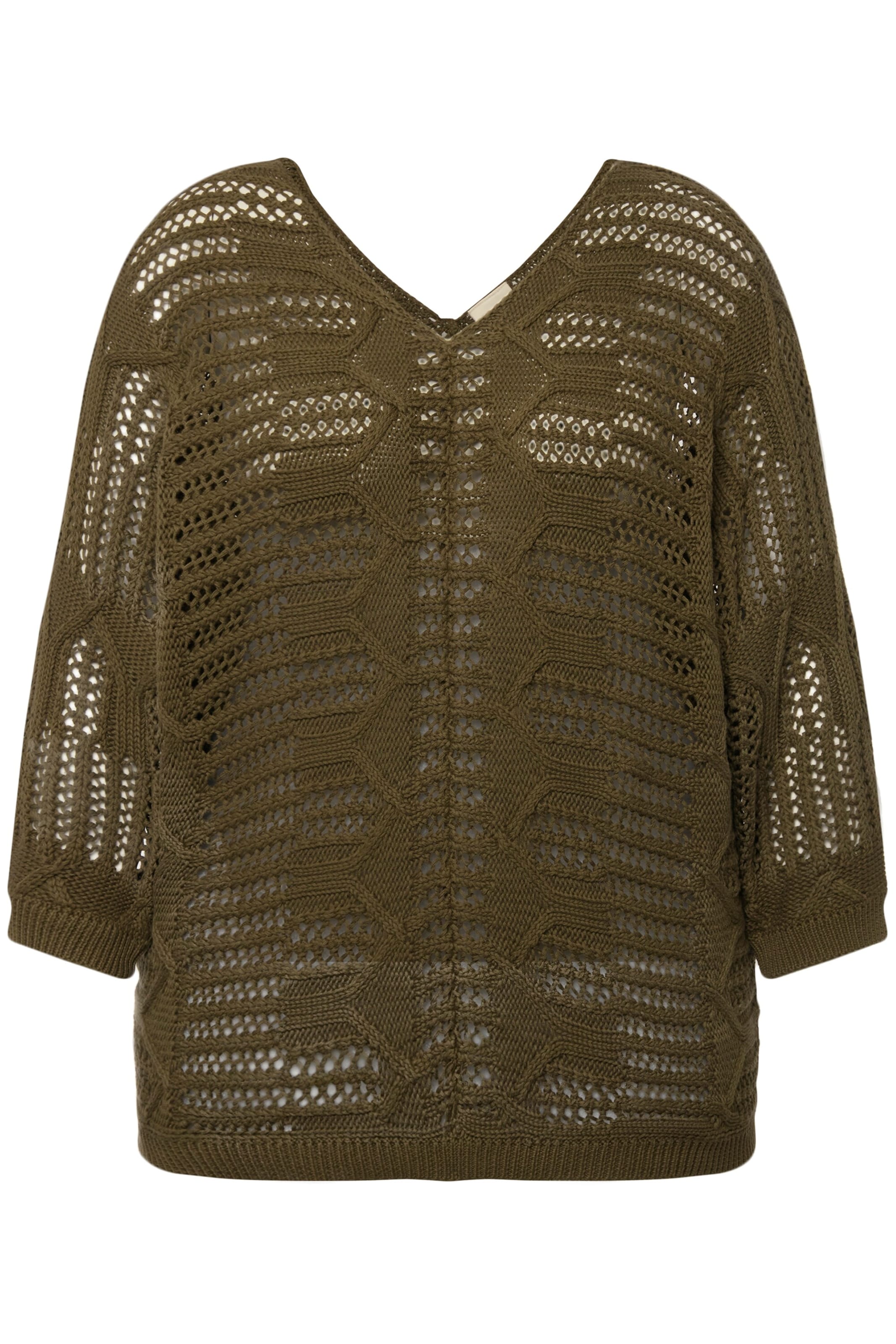 Ulla Popken Sveter - Zelená: predná strana