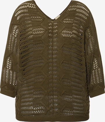 Ulla Popken Sweater in Green: front