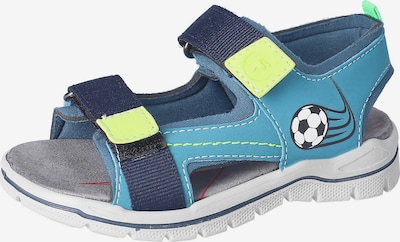 myToys COLLECTION Offene Schuhe 'TANE' in blau / dunkelblau / grün / schwarz / weiß, Produktansicht