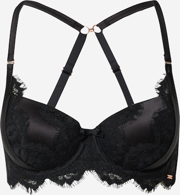 Hunkemöller - Balconette Soutien 'Hannako' em preto: frente