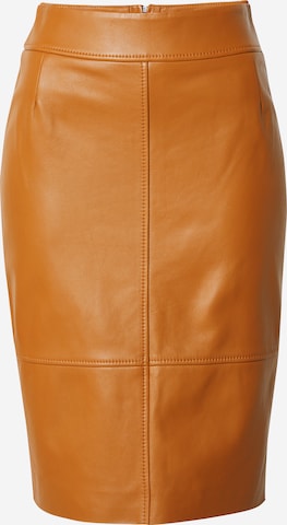 BOSS Black Skirt 'Selrita' in Brown: front