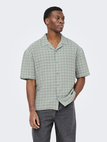 Only & Sons Regular Fit Skjorte 'ONStrev' i grøn