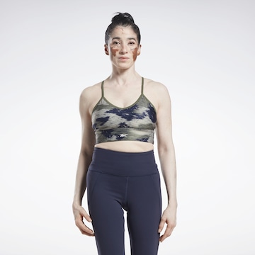 Bustino Reggiseno sportivo di Reebok in verde: frontale