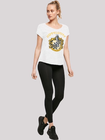 F4NT4STIC Shirt 'Harry Potter Hufflepuff Crest' in White