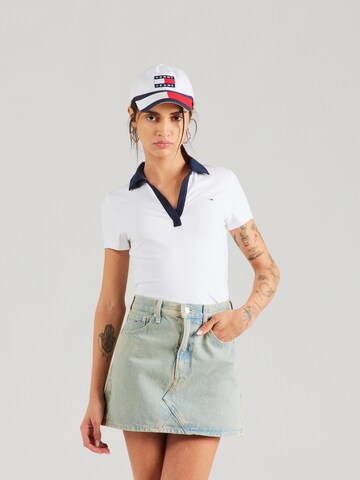 T-shirt Tommy Jeans en blanc : devant