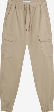 Bershka Tapered Hose in Beige: Vorderseite