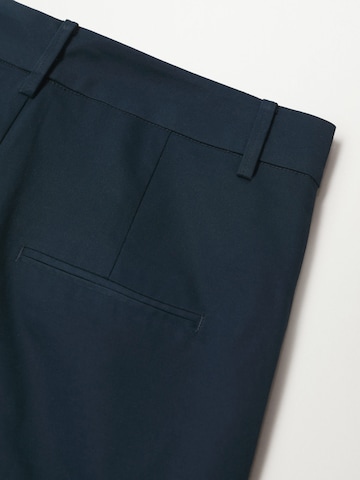 MANGO Normální Chino kalhoty – modrá