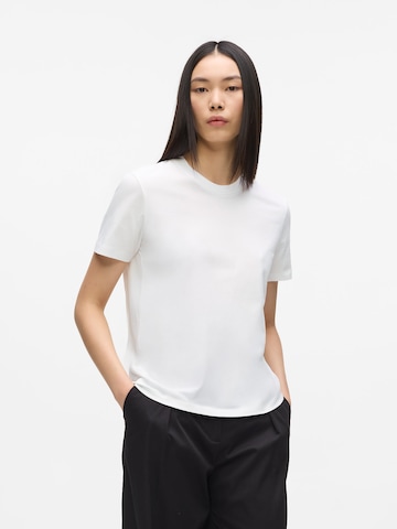 Karl Lagerfeld Majica 'Signature' | bela barva: sprednja stran