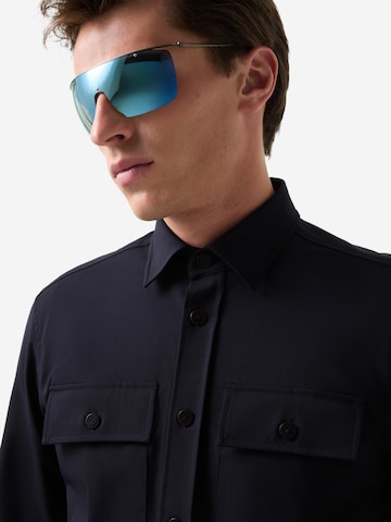 BOGNER Slim Fit Hemd 'Clive' in Blau