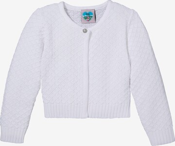 TURI LANDHAUS Knit Cardigan in White: front