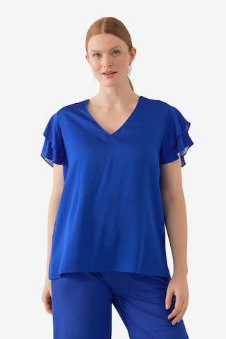 Ulla Popken Blouse in Blauw: voorkant