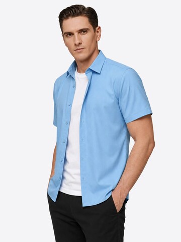 ALLTHEMEN Regular fit Business Shirt 'Gelassenheit' in Blue
