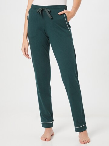 SCHIESSER Pajama Pants in Green: front