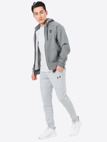 UNDER ARMOUR Athletic Zip-Up Hoodie 'Rival' in Grey