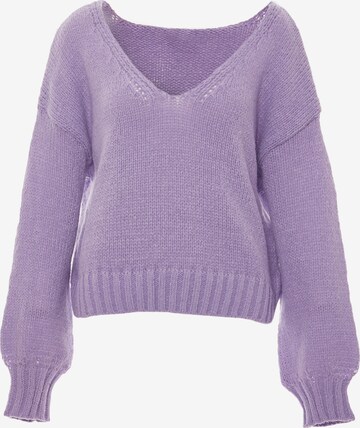 Pull-over MYMO en violet : devant