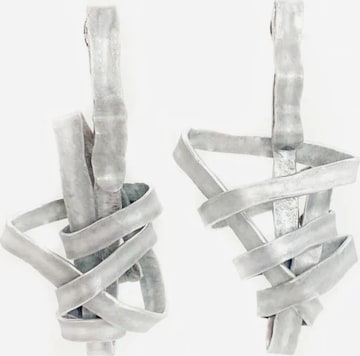 d'ecolife Essentials Earrings 'Keratin' in Silver: front