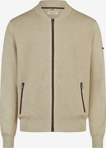 redmond Strickjacke 'Basic' in Beige: Vorderseite