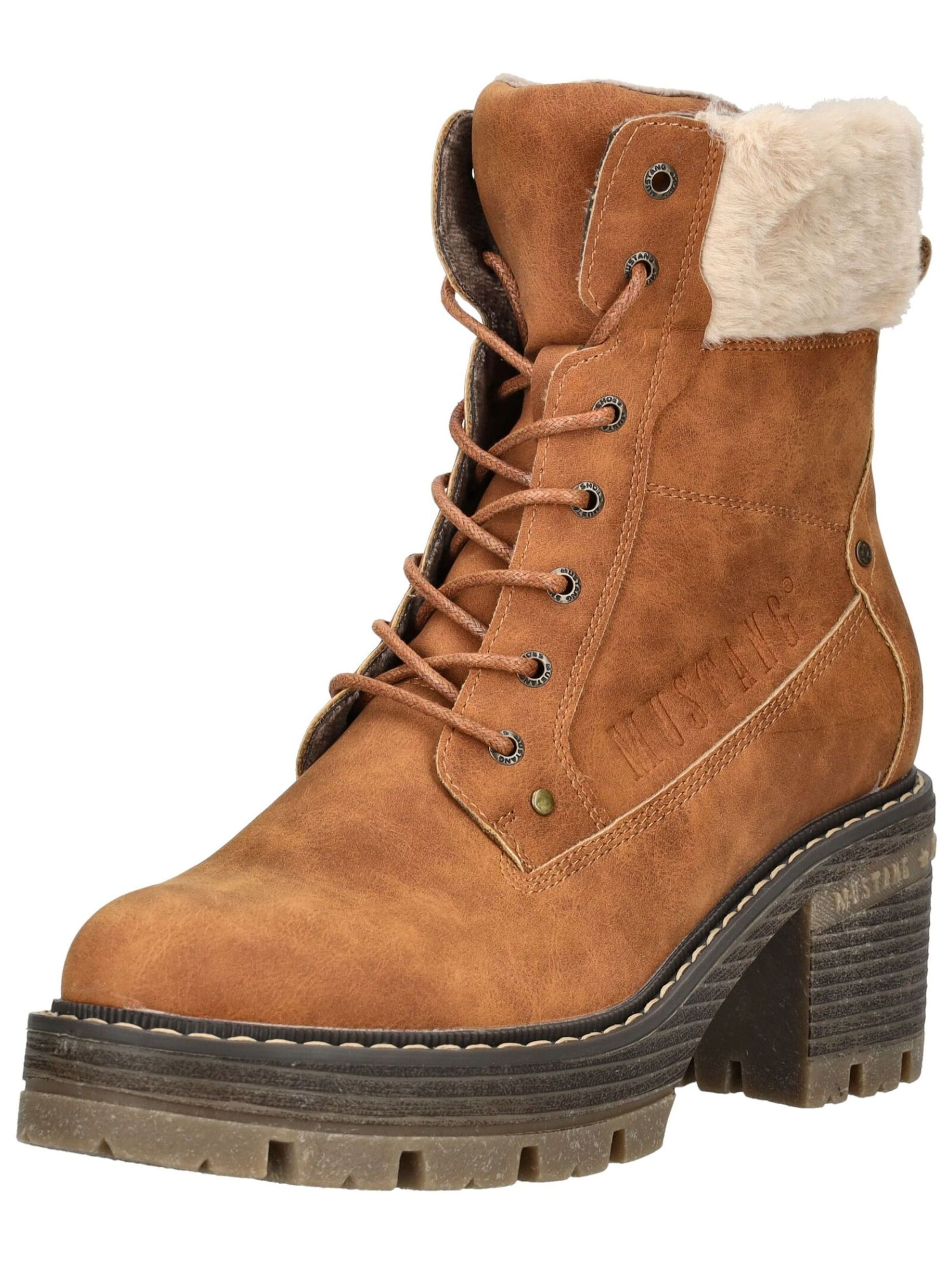 Stivaletto stringato di MUSTANG in marrone: frontale