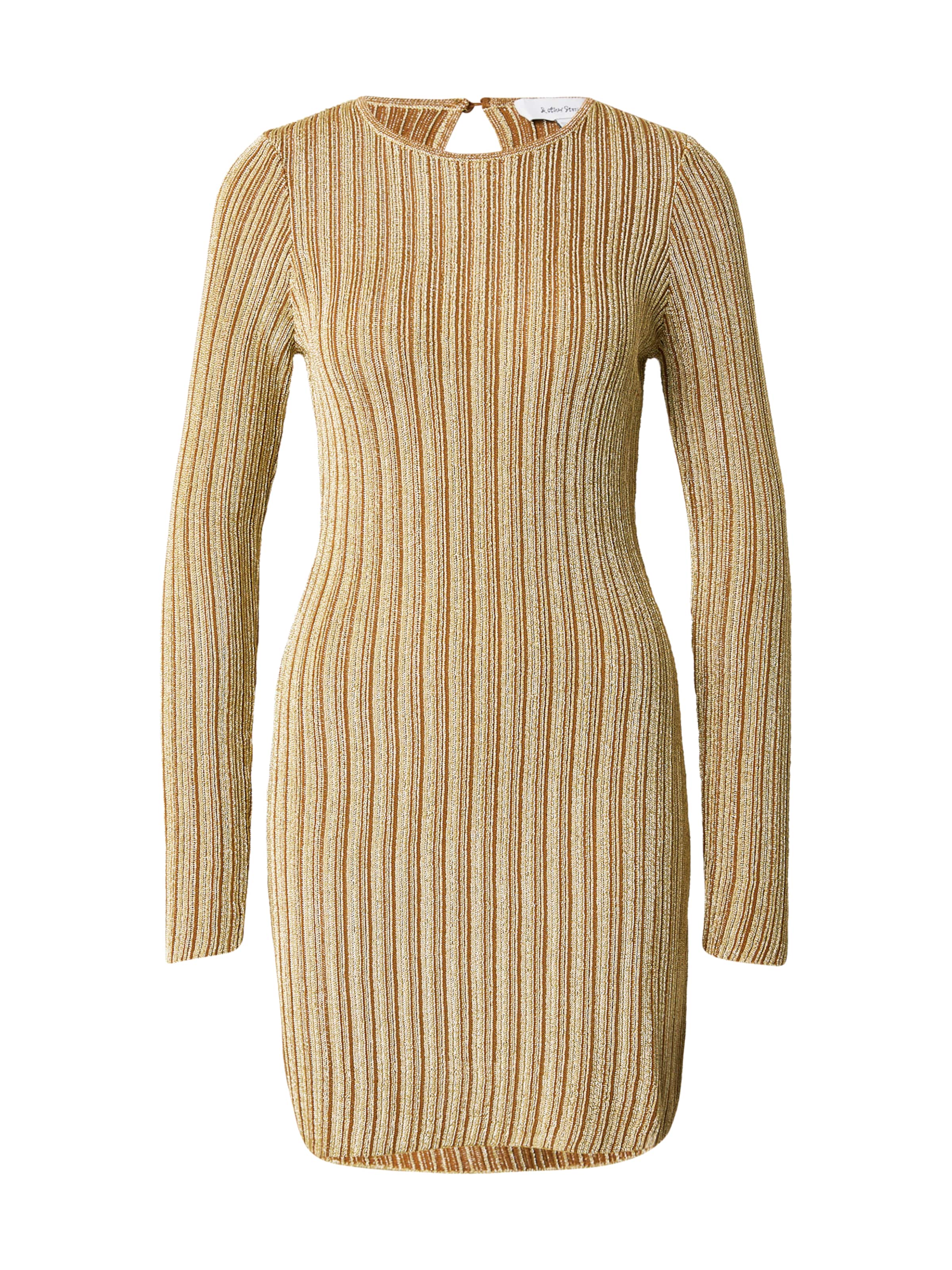 & Other Stories Πλεκτό φόρεμα σε μπεζ: μπροστά