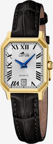 Lotus Analoog horloge in Zwart: voorkant