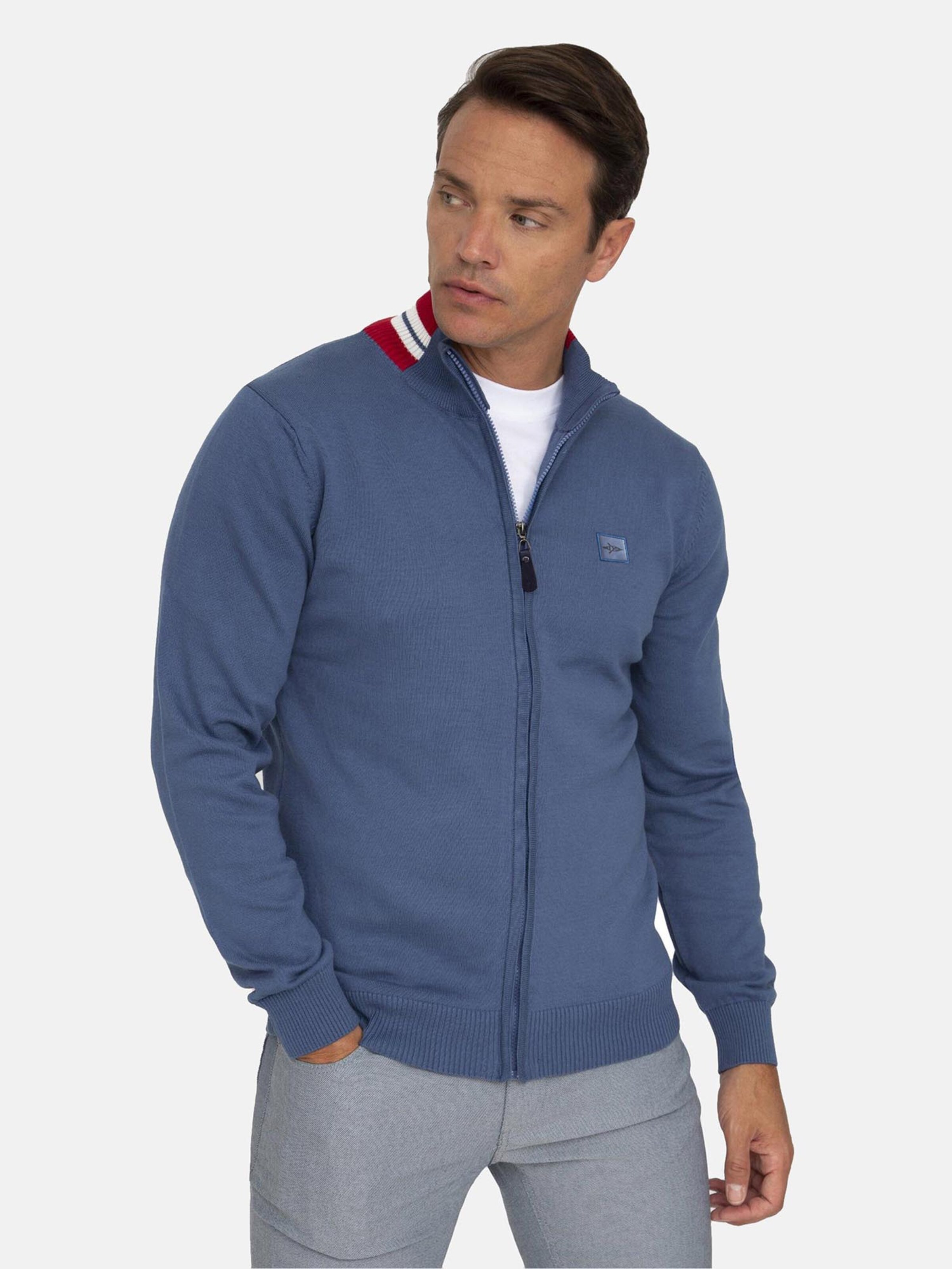 Jacey Quinn Плетена жилетка в синьо