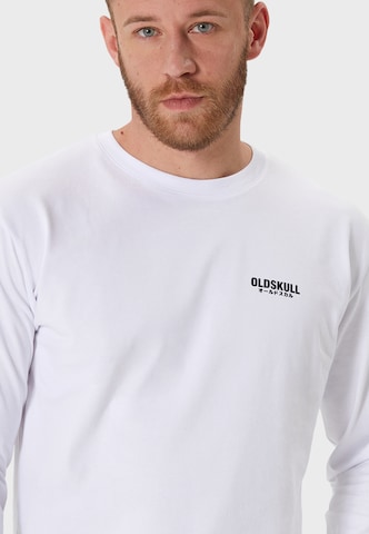 Oldskull Langarmshirt in Weiß