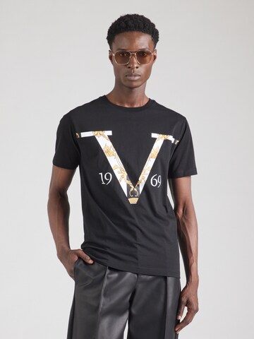 19V69 ITALIA Shirt 'Kiano' in Zwart: voorkant