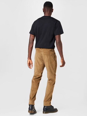 Rotholz Slim fit Pleat-front trousers in Beige