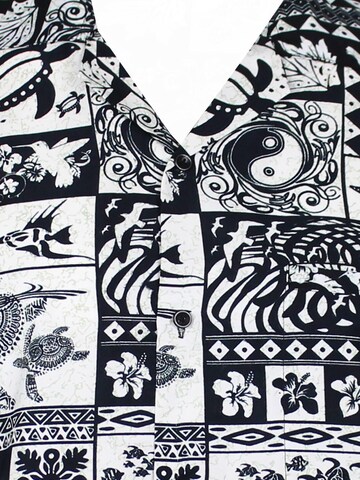 King Kameha Shirt 'Puzzle' in Schwarz