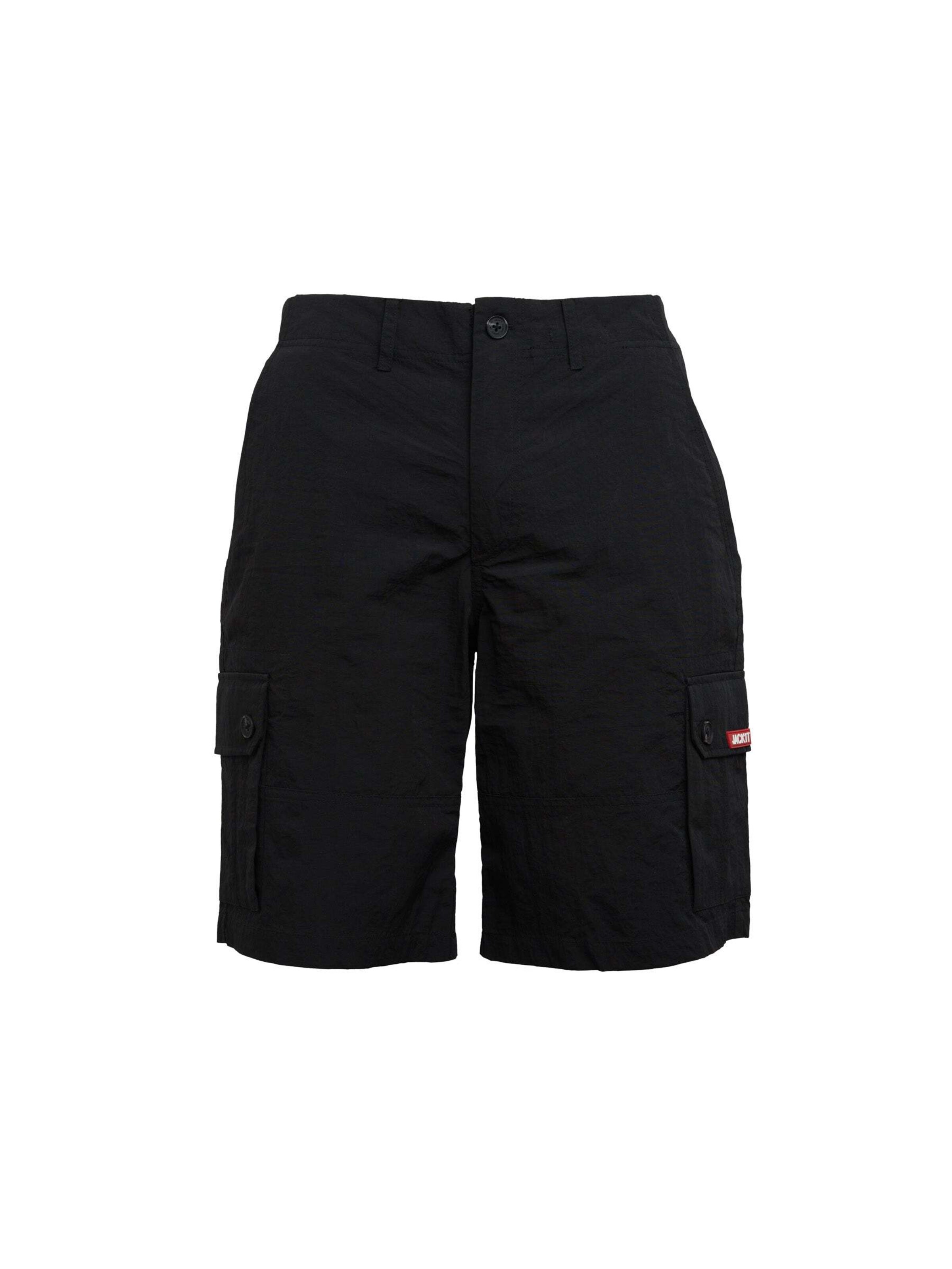 JACK1T Regular Cargohose in Schwarz: Vorderseite