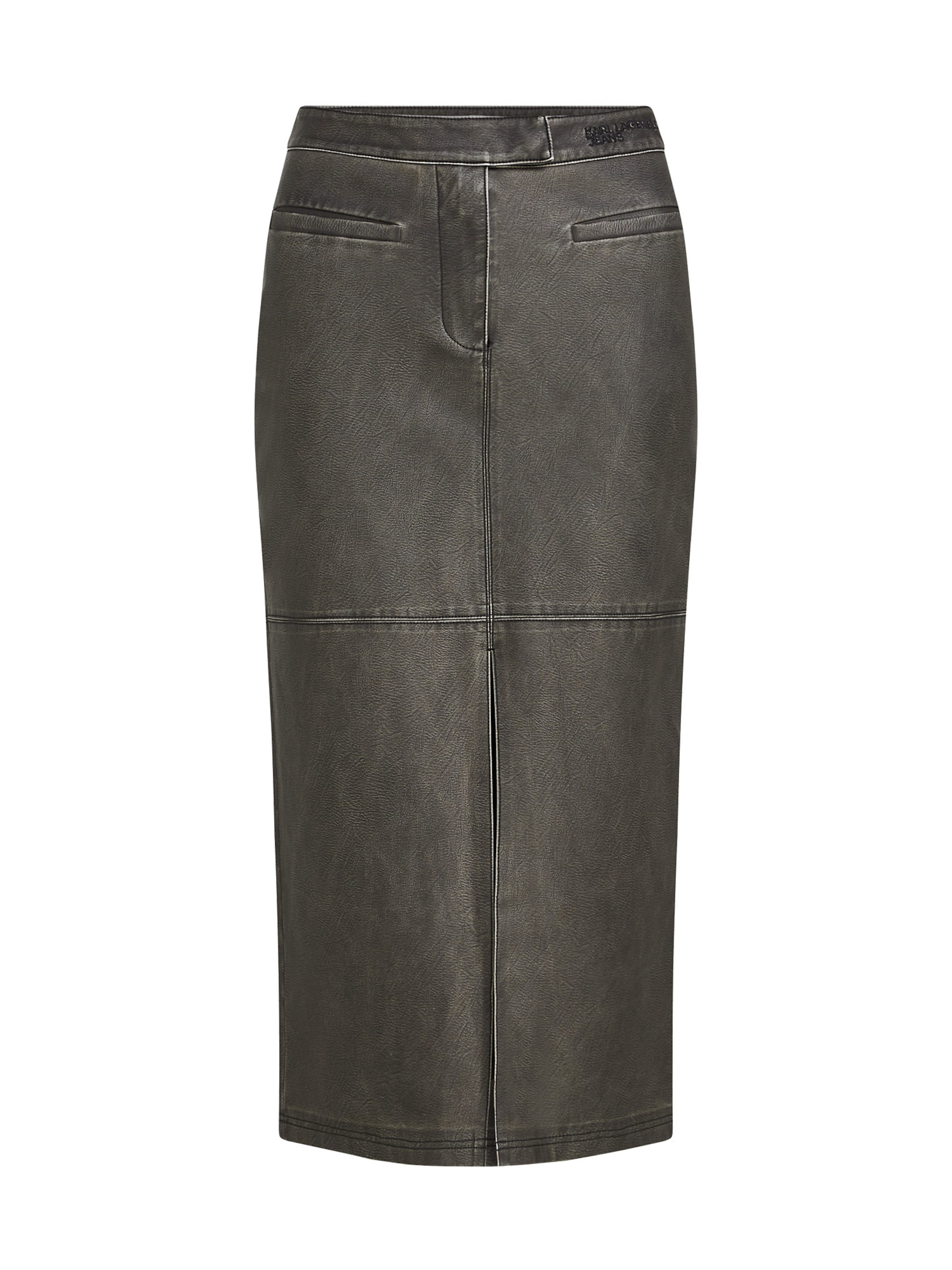 KARL LAGERFELD JEANS Юбка 'DISTRESSED' в Черный: спереди