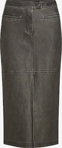 KARL LAGERFELD JEANS Hame 'DISTRESSED' värissä musta: etupuoli