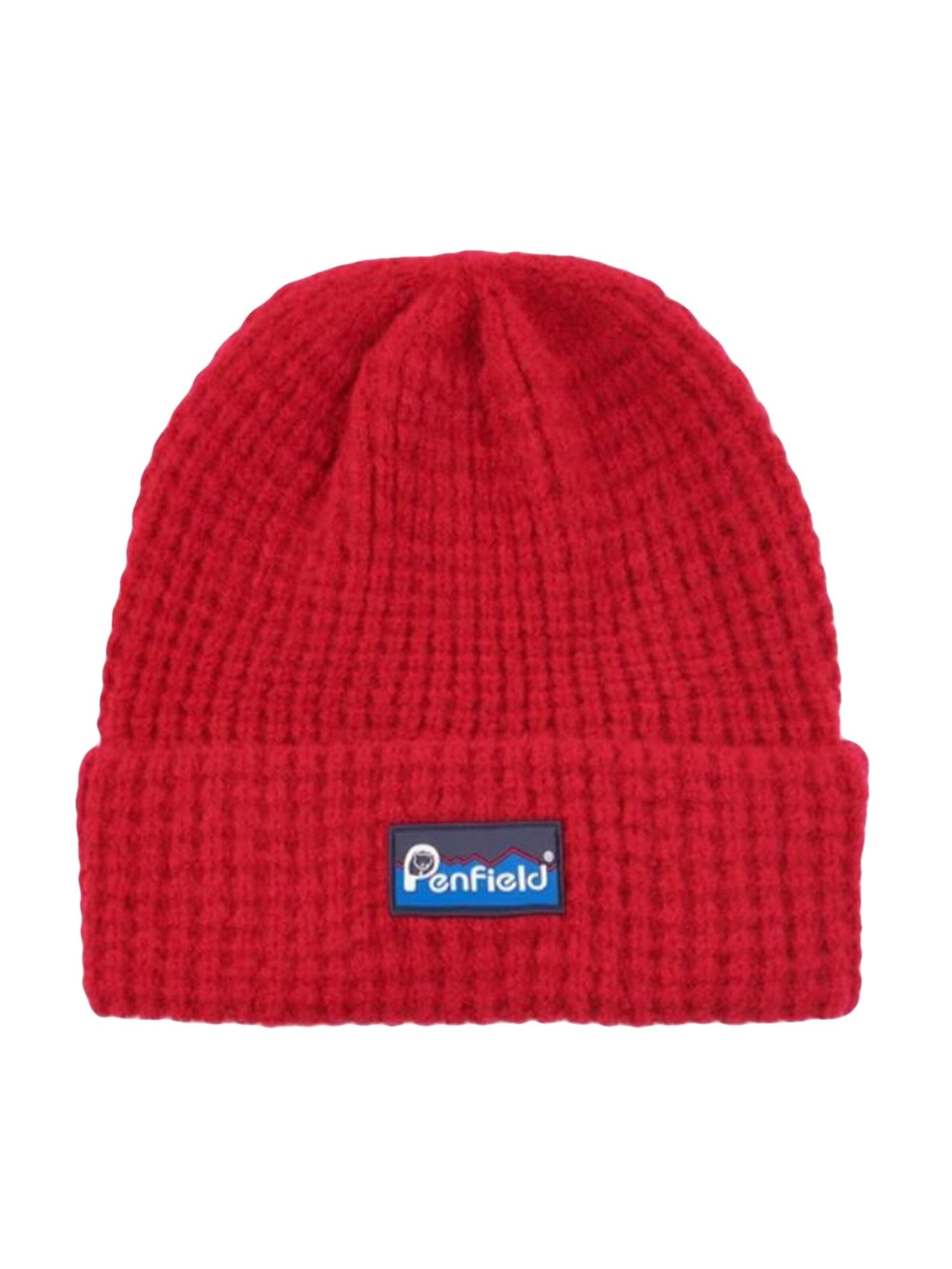 Bonnet 'WAFFLE BEANIE HAT EQUESTRIAN RED' PENFIELD en rouge : devant