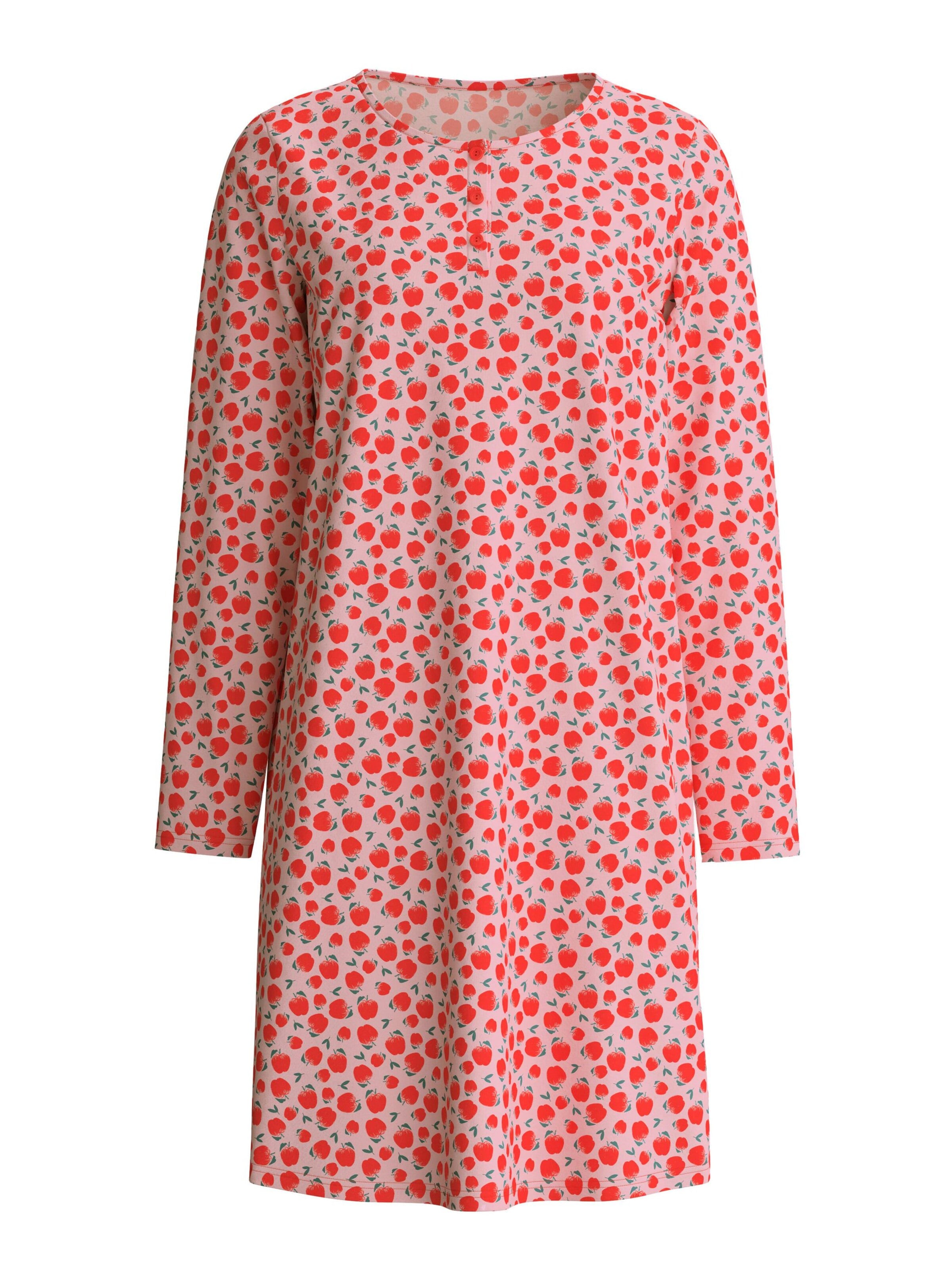 Camicia da notte 'Ornament Nights' di CALIDA in rosso: frontale