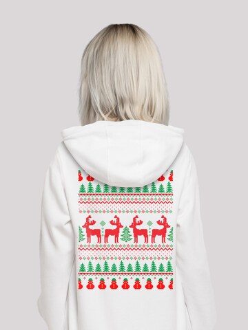 Sweat-shirt 'Christmas Weihnachten Reindeers' F4NT4STIC en blanc