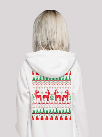 F4NT4STIC Sweatshirt 'Christmas Weihnachten Reindeers' in Wit